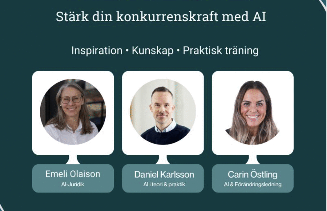 Emeli gästföreläser på ”AI för chefer” den 20 maj